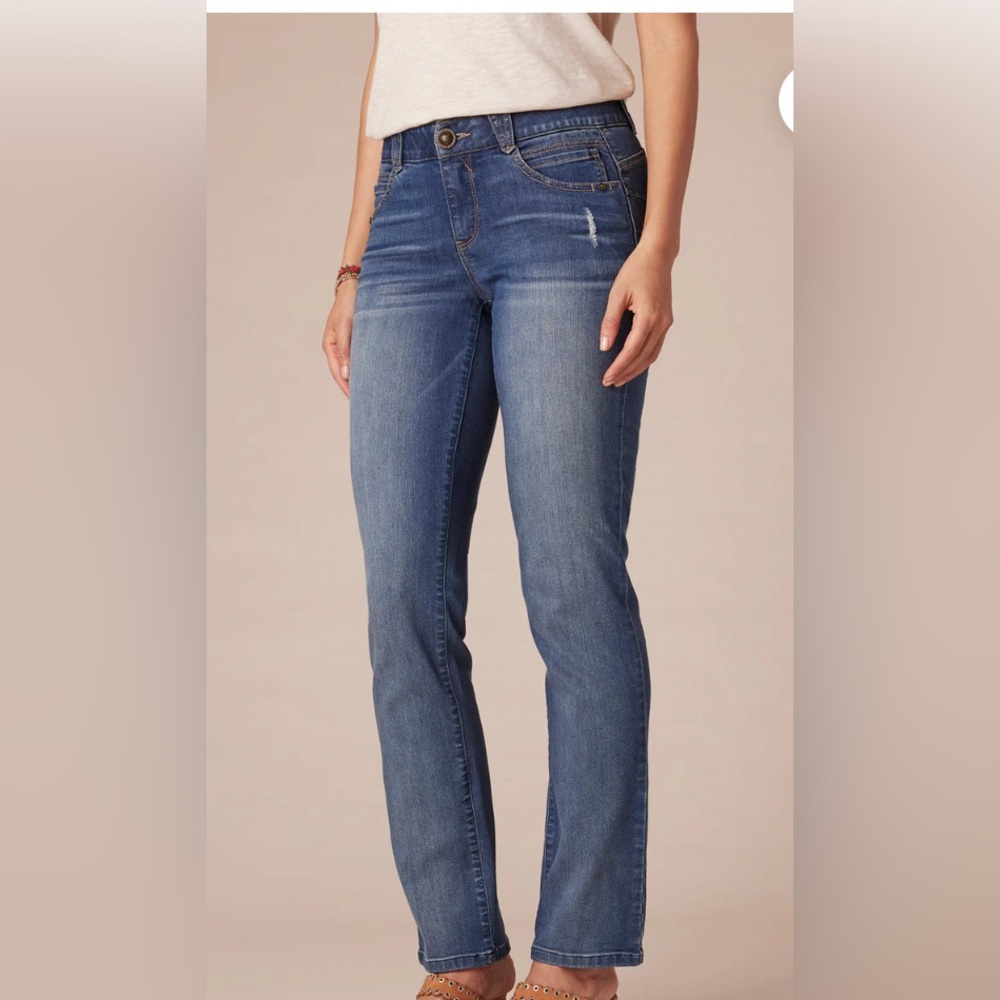 Democracy Ab Solution Patriot Straight Leg Jeans size 10, New with Tags